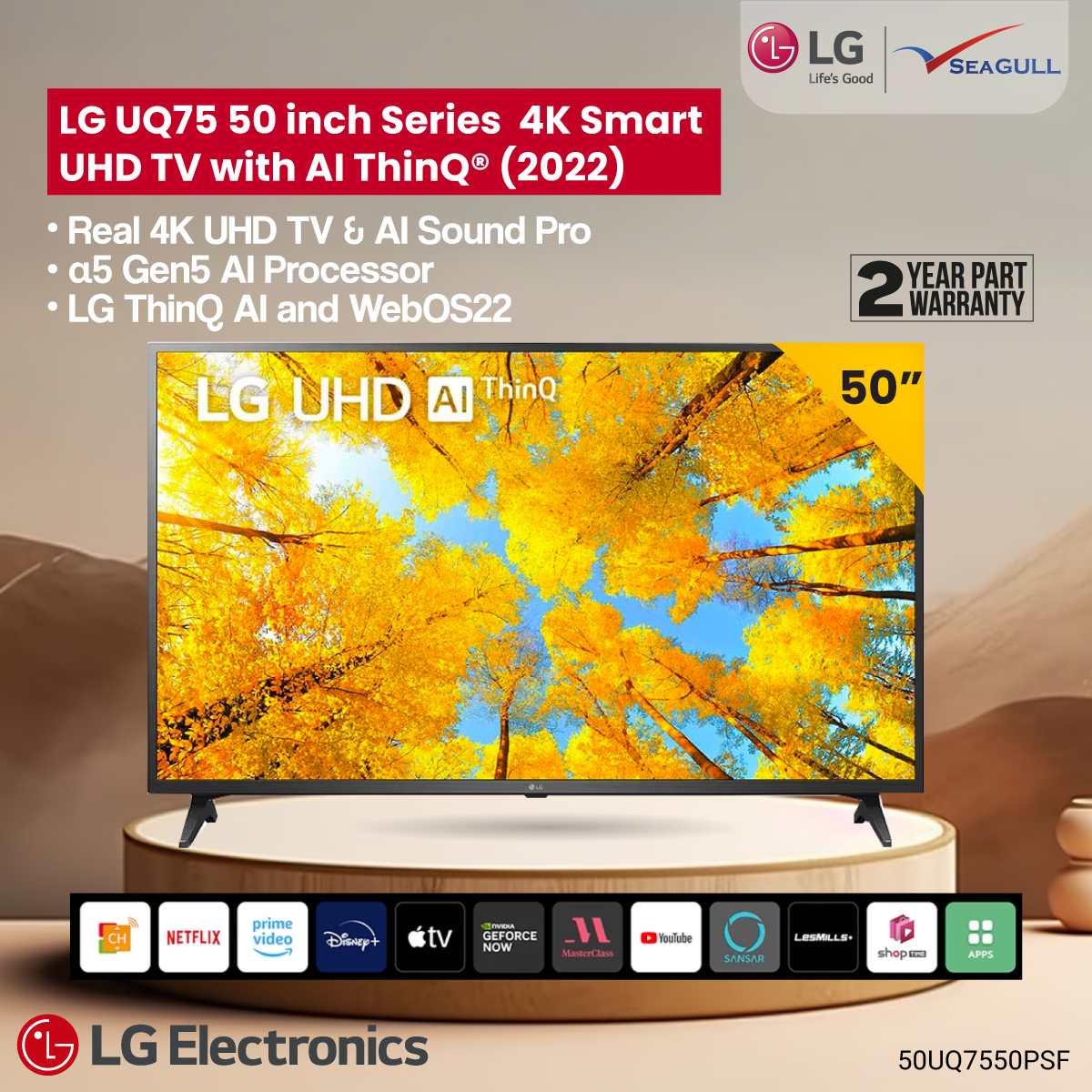 LG UHD AI ThinQ 4K 50