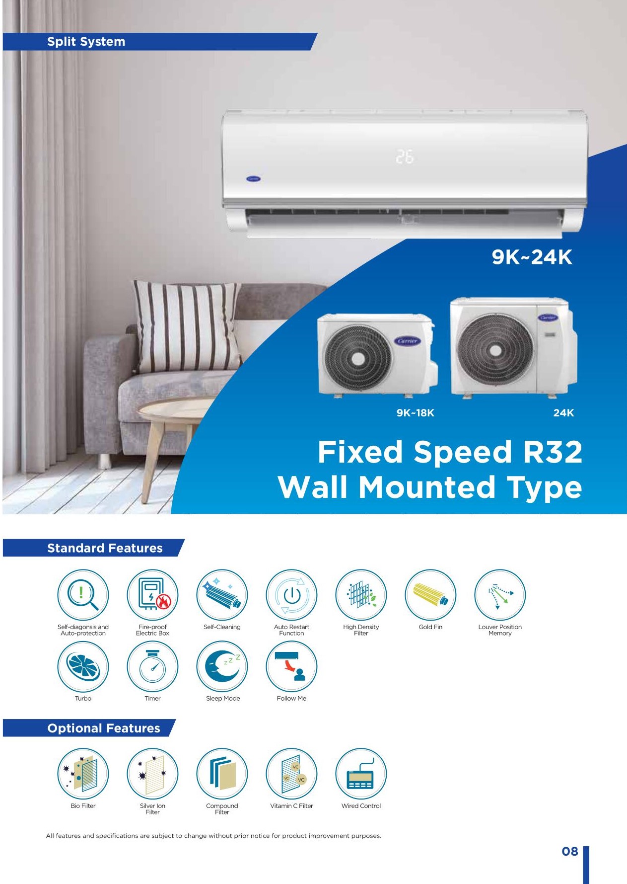 (Wi-Fi) Carrier Fixed Speed Non Inverter 2.0HP R32 | Aircon Specialist ...